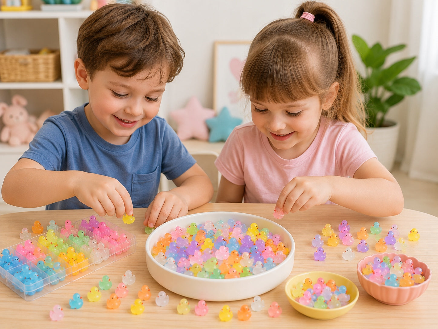 Mini Ducks 2 cm 120 Pieces Colorful Ducks DIY Sensory Kind other