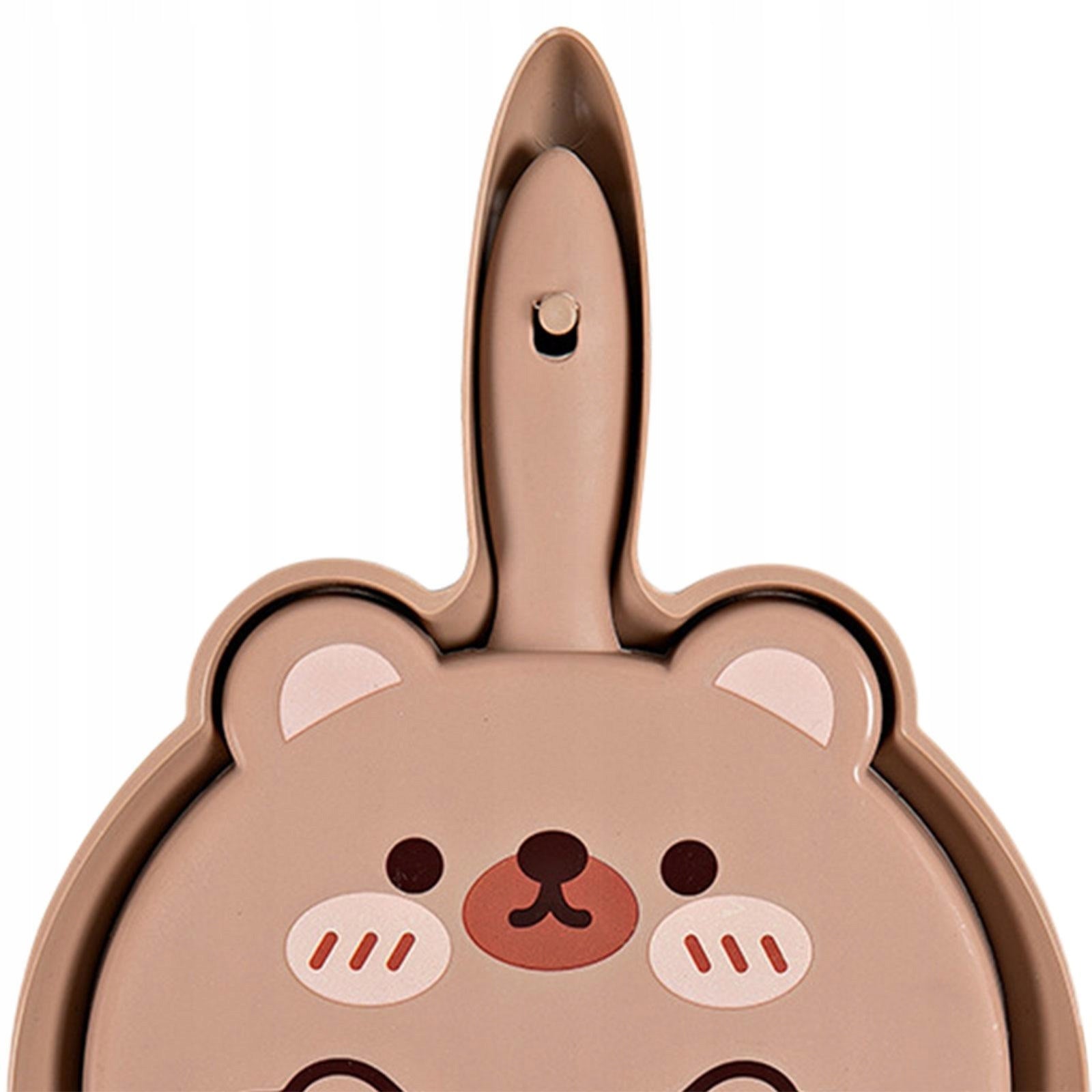 Mini Dustpan and Brush Set Compact Cleaning Set Portable Small brown bear Brand no brand