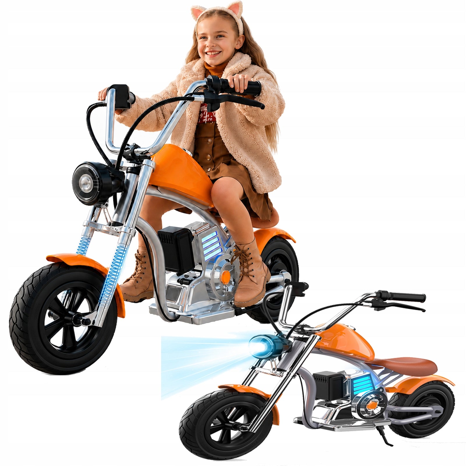 Mini Electric Motorcycle for Kid 320W 18V 5.2Ah 25km/h 15KM 12" 45KG Age 3+