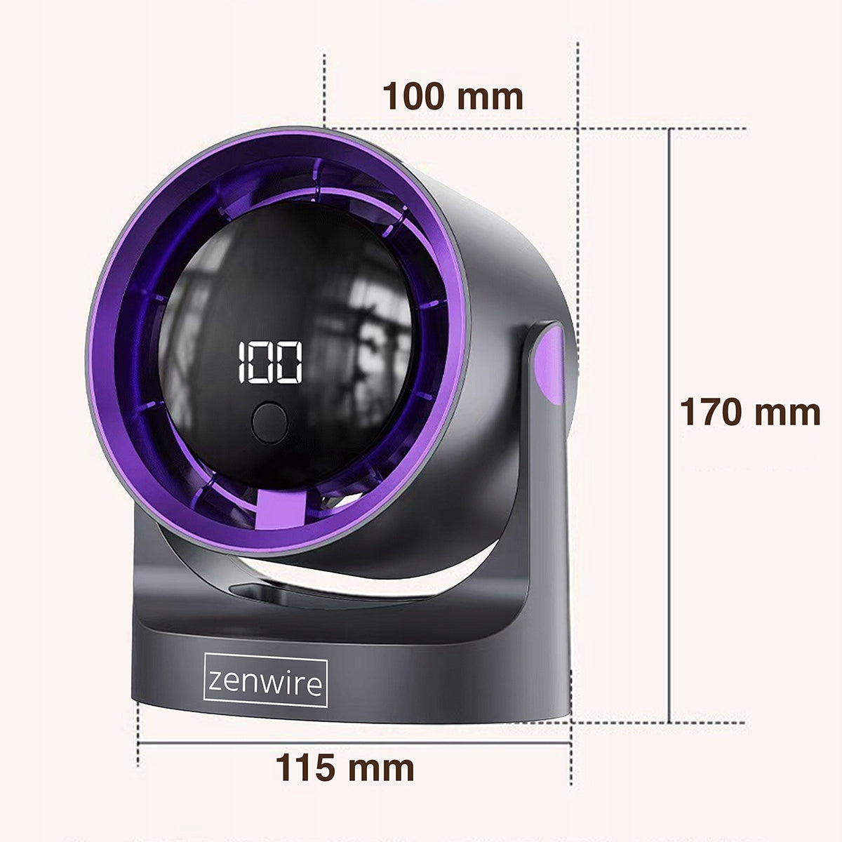 Mini FAN Small Desk FAN Table Quiet Powerful USB-C Portable Packaging status original