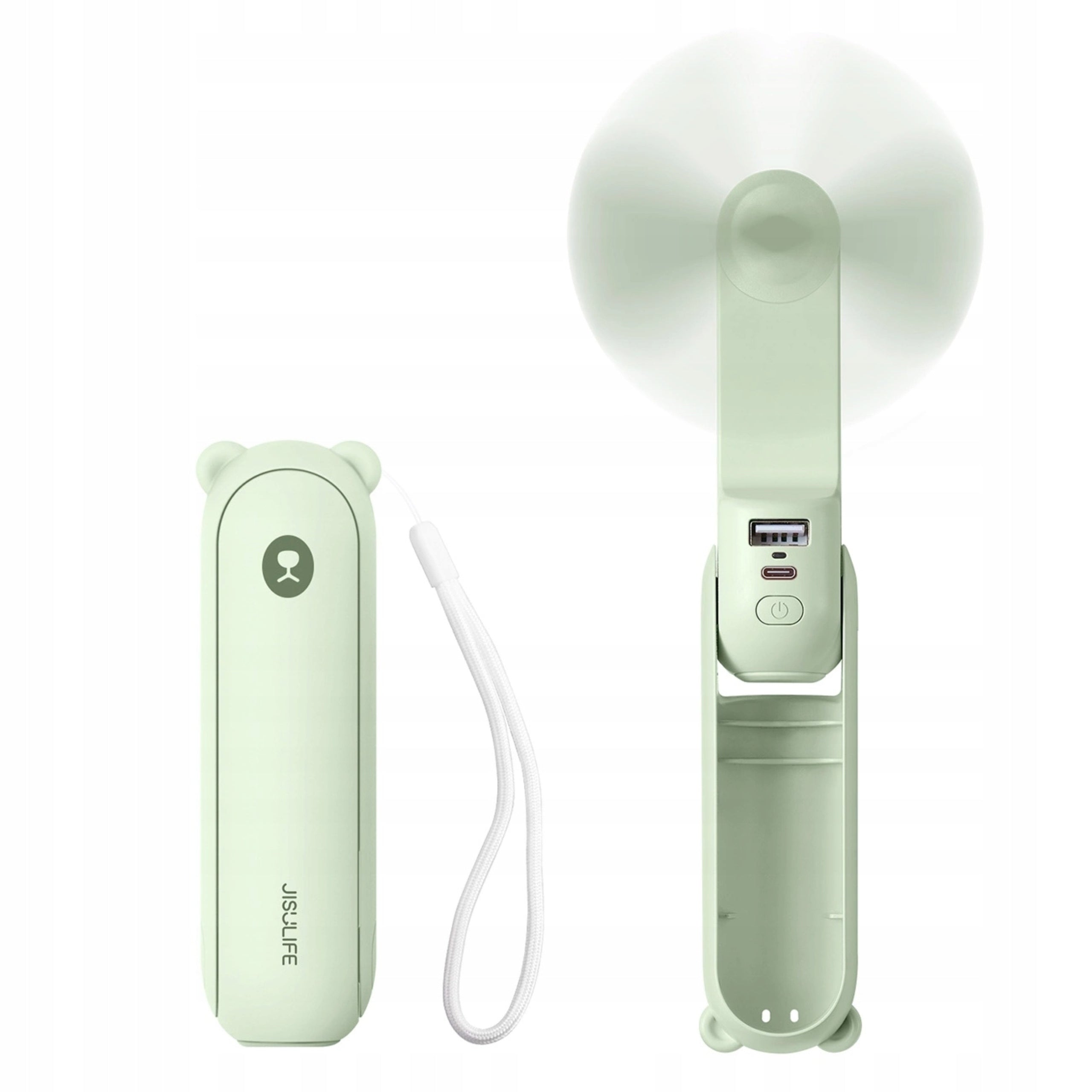 Mini Fan USB-C Jisulife Life8 3in1 Powerbank Flashlight 2000mAh