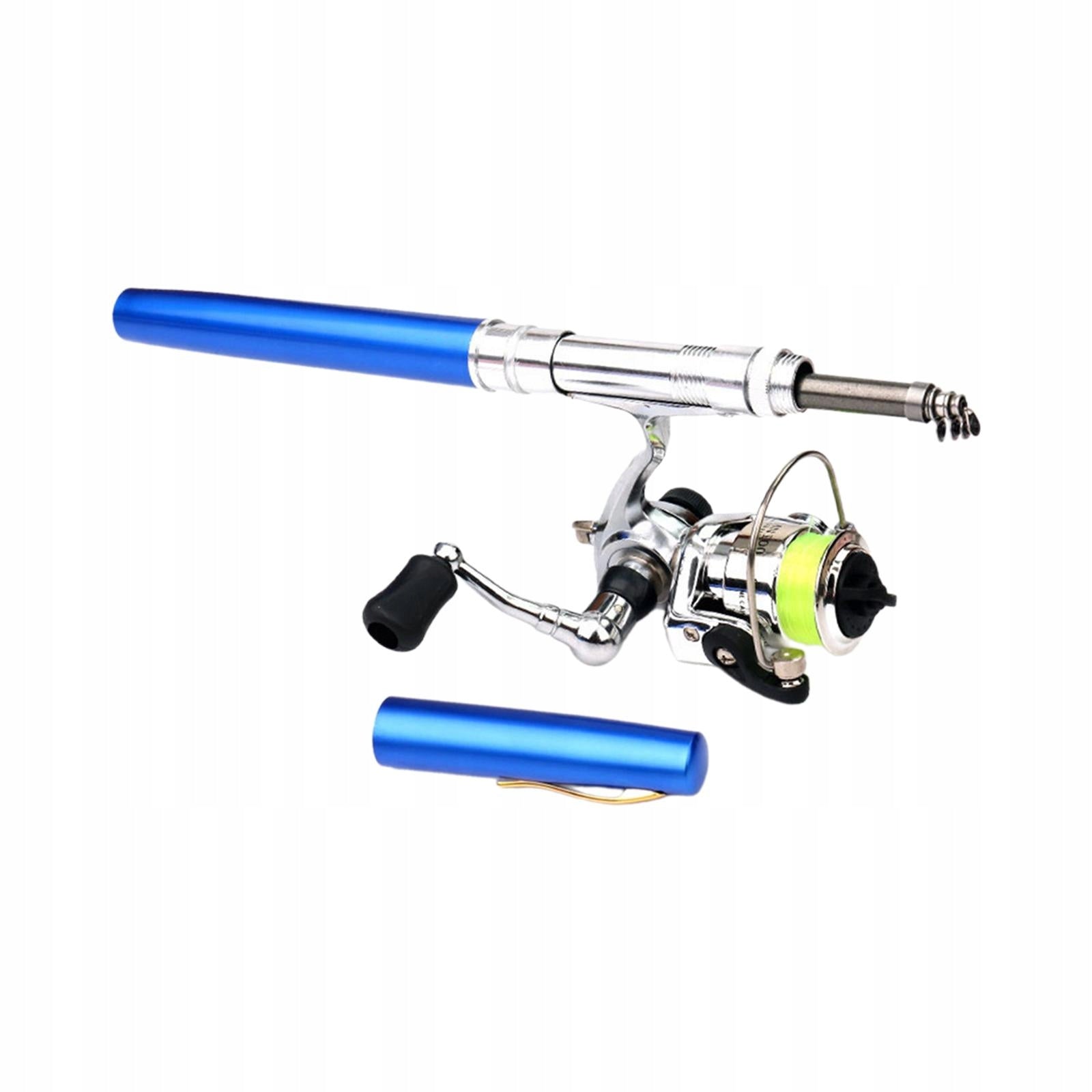 Mini Fishing Rod and Reel Combo 55inch Telescopic Fishing Rod for Ice Blue Model mini ice fishing rod