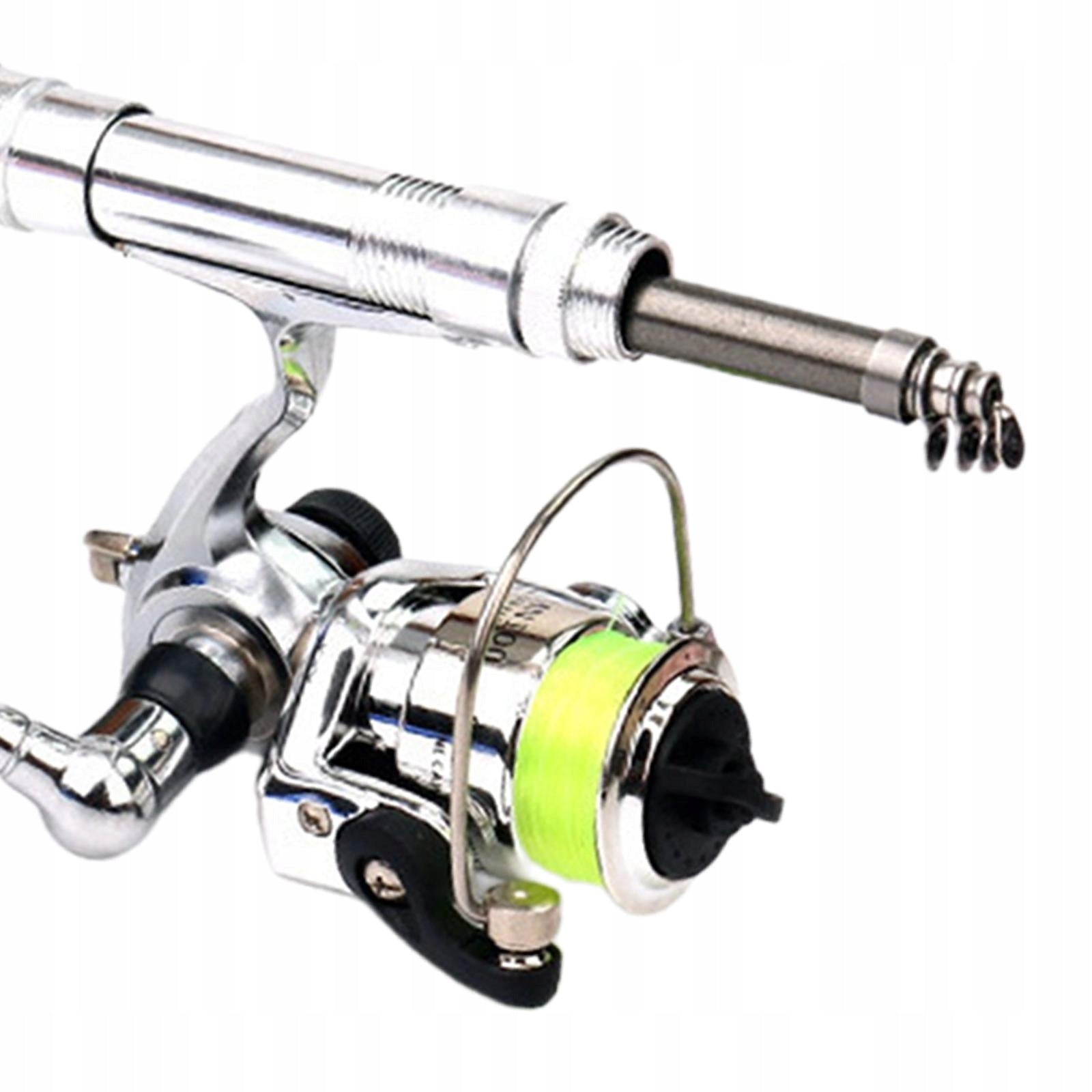 Mini Fishing Rod and Reel Mini Pen Fishing Pole Pocket Compact for Blue Packaging status original