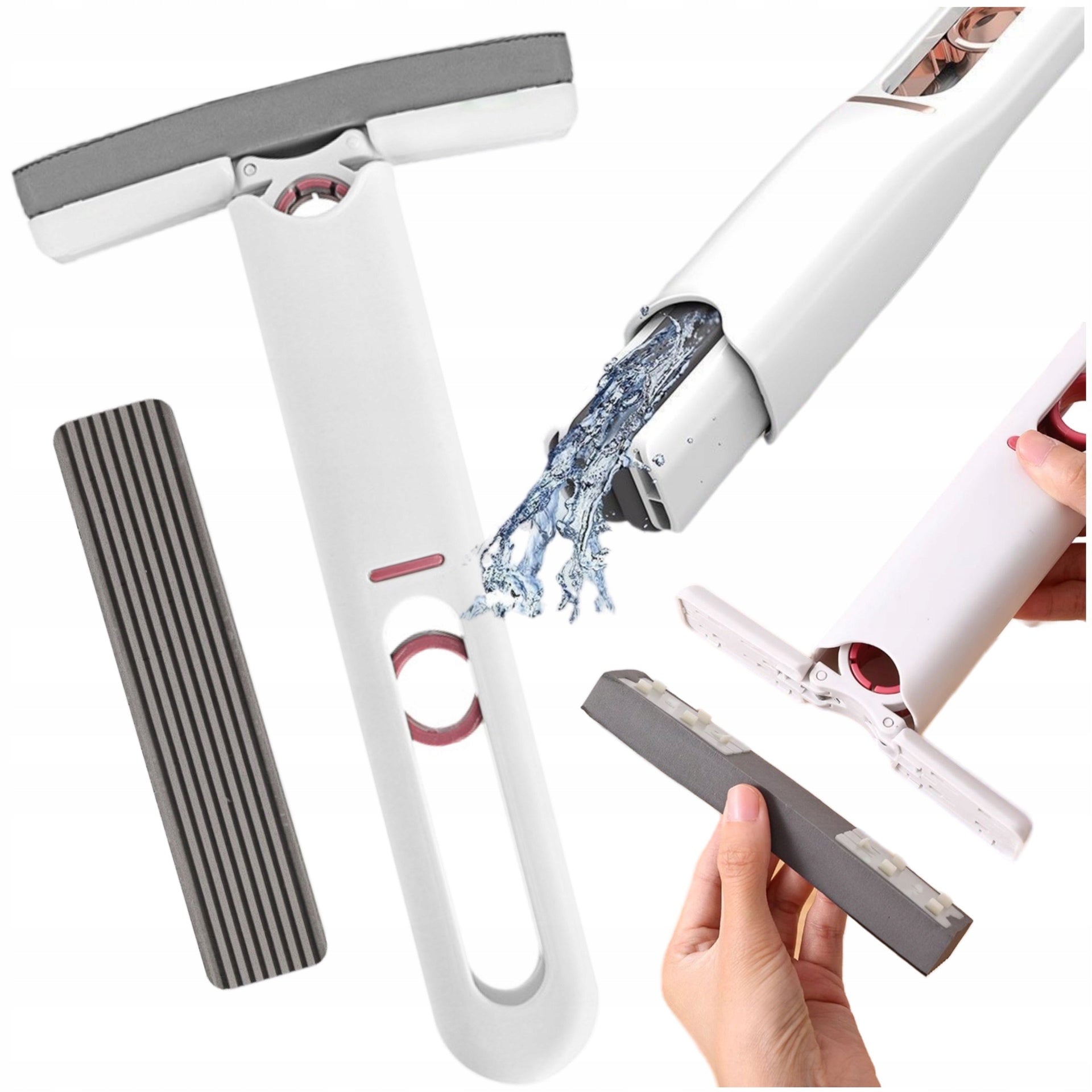 Mini Flat Folding Mop for Surface Window Cleaning Universal with Sponge