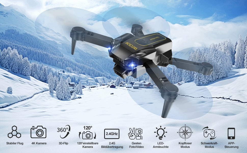 Mini Folding Drone Camera 1080p Optical Positioning Stable Lot 2