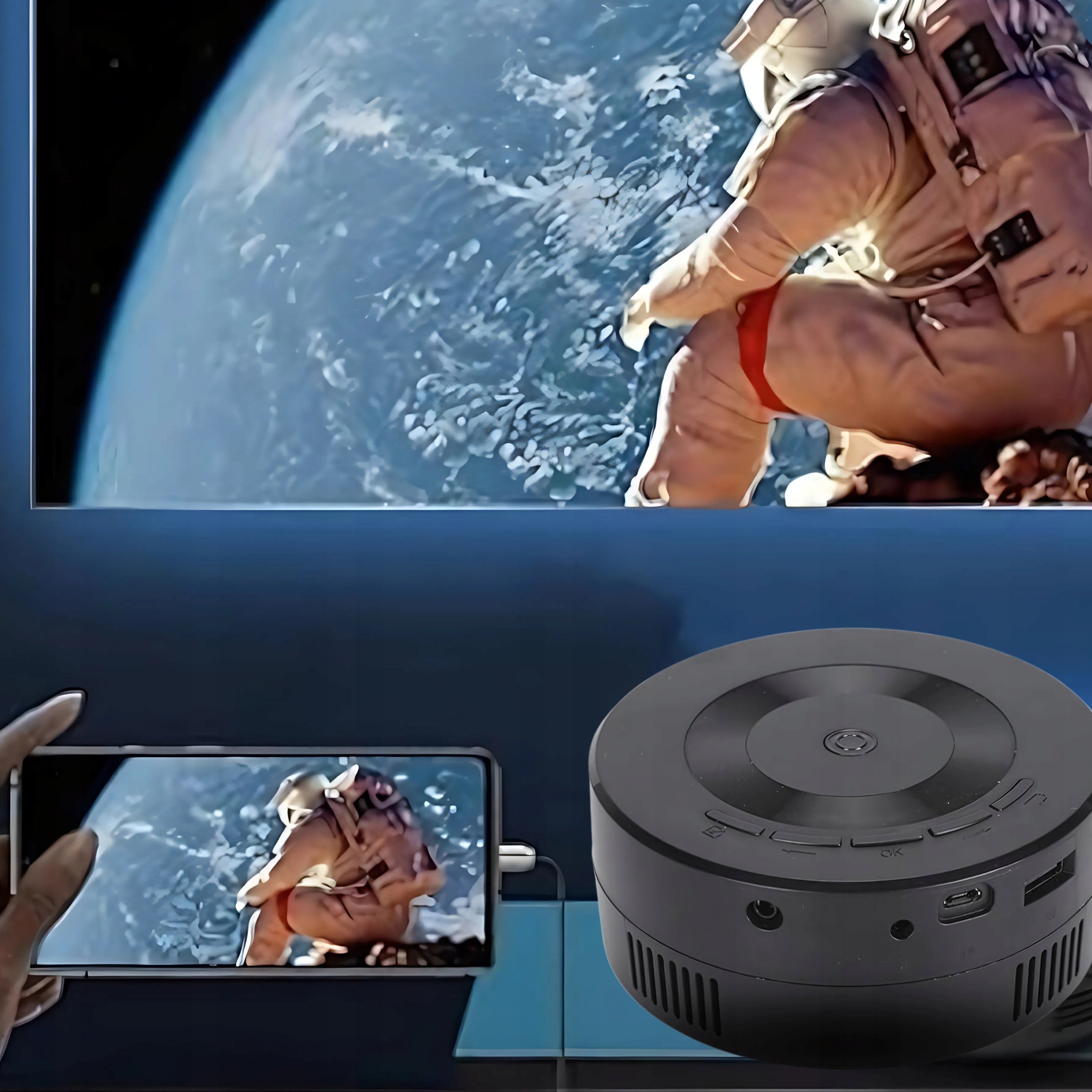 Mini Full HD LED Projector 1080p Smart Portable Bluetooth Battery Android Brand no brand