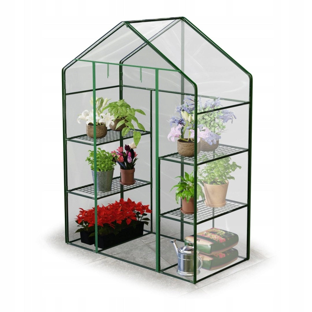 Mini Garden and Balcony Greenhouse 195x140x70 cm with 2 PVC Shelves Packaging status original