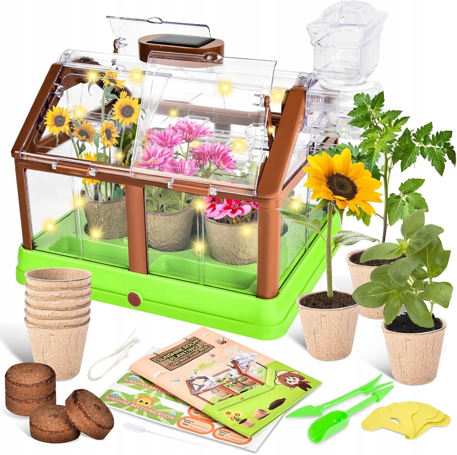 Mini Greenhouse DIY Plant Growing Kit Kids Educational Garden Flowers Brand no brand