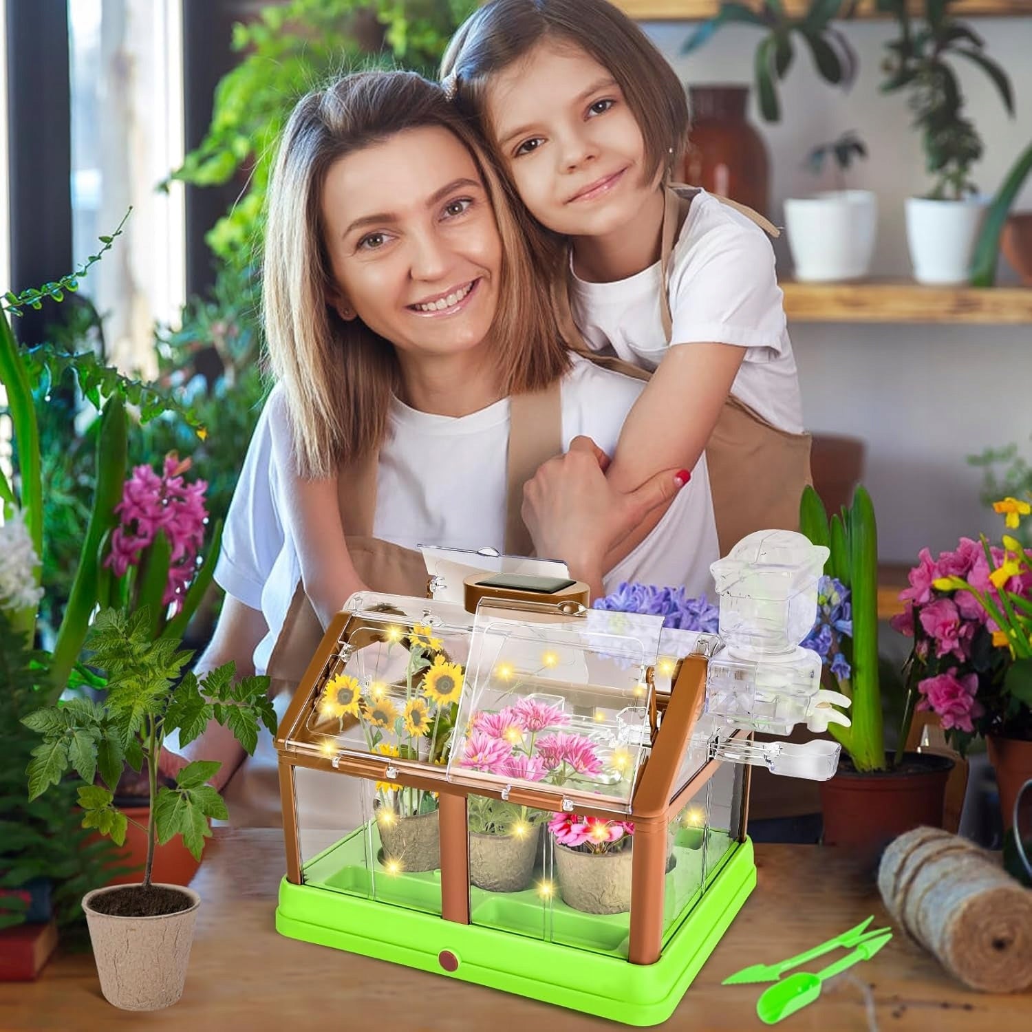 Mini Greenhouse DIY Plant Growing Kit Kids Educational Garden Flowers Packaging status original