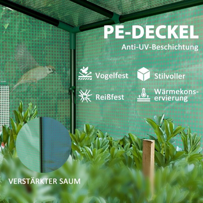 Mini Greenhouse with Rolling Doors and UV Mesh Windows Product height 170 cm
