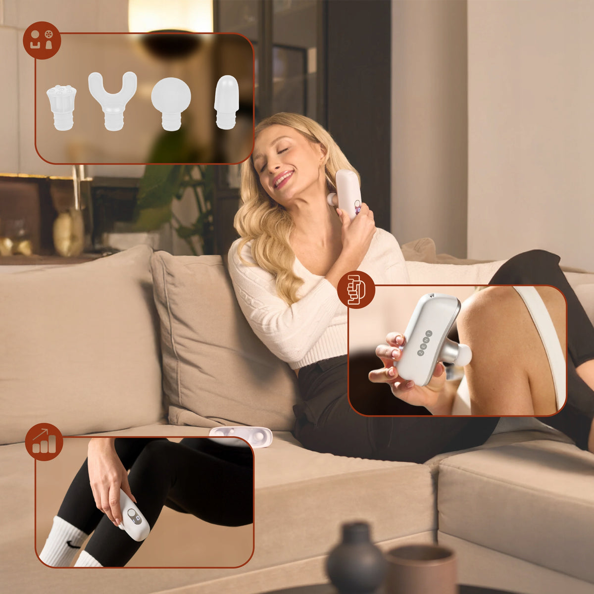 Mini Massage Gun for Body, Leg, Foot, Hand, Muscle Massager - Powerful Travel Version Packaging status original
