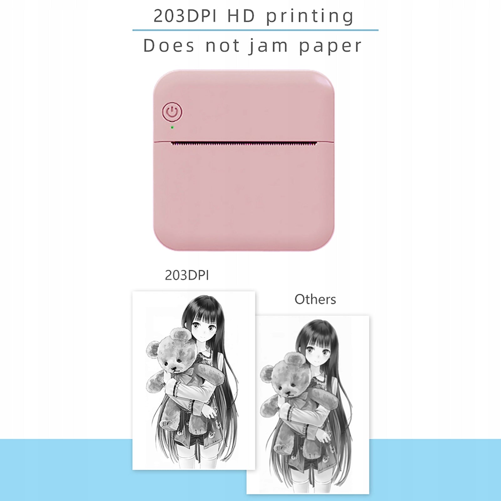 Mini Pocket Thermal Printer Multifunctional Portable Printer Sticky