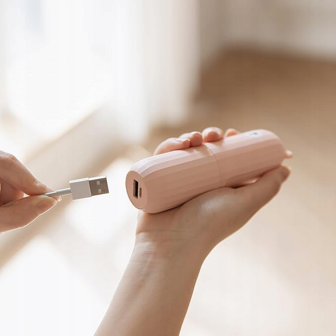 Mini Portable USB Rechargeable Handheld Windmill with Bow Pink 2500 mAh Manufacturer code dmuchawa chłodzący kompaktowy