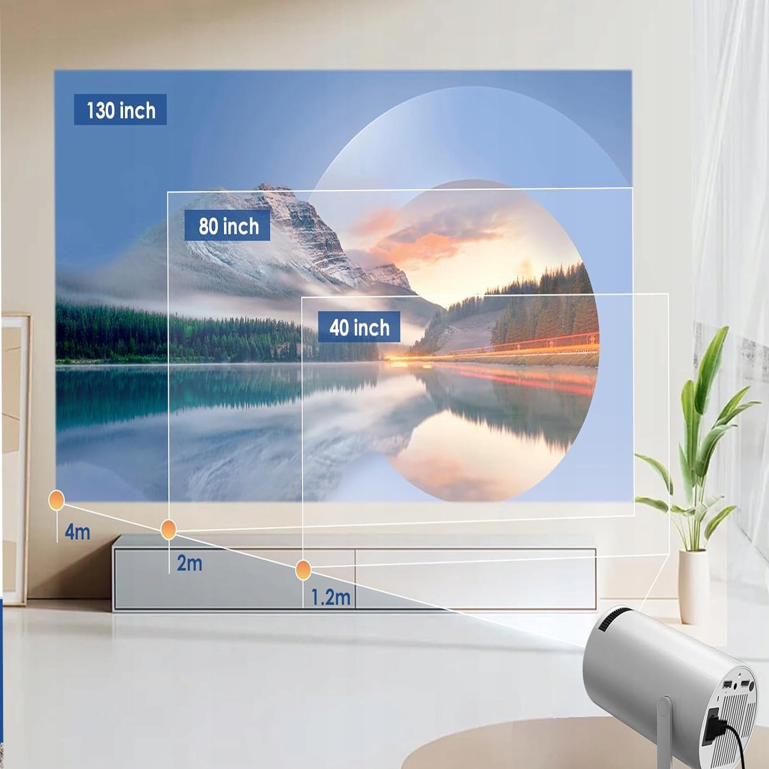 Mini Projector LCD WiFi Bluetooth Android TV 720P HDMI Brand no brand