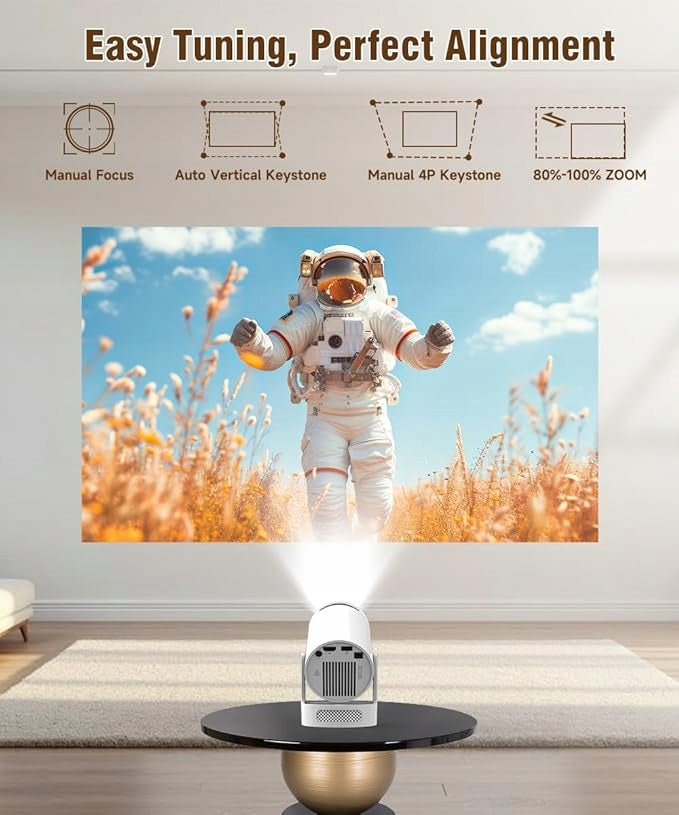 Mini Projector Rotary 180 4K 1080p Android 11 WiFi 6 BT Brand no brand