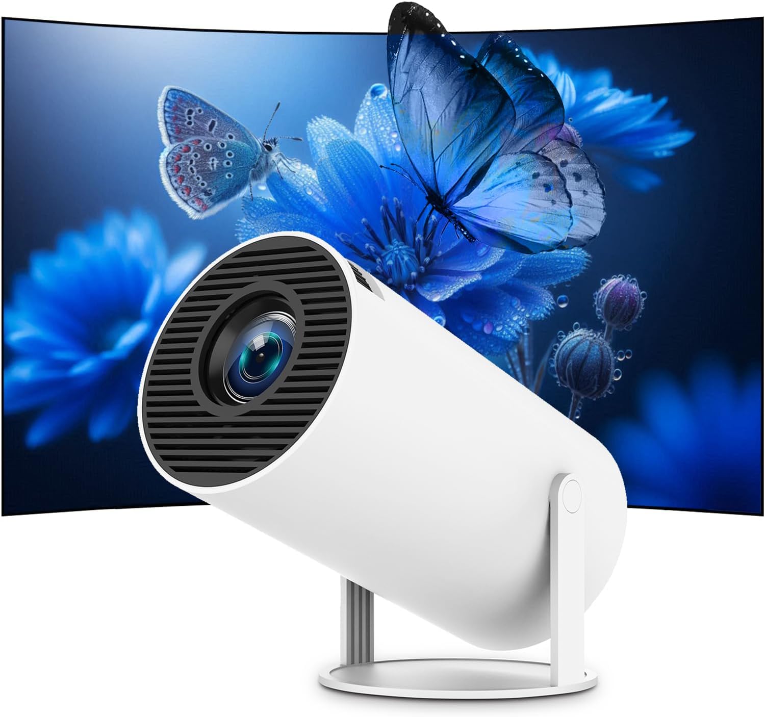Mini Projector Rotary 180 4K 1080p Android 11 WiFi 6 BT Manufacturer code Alwtniet