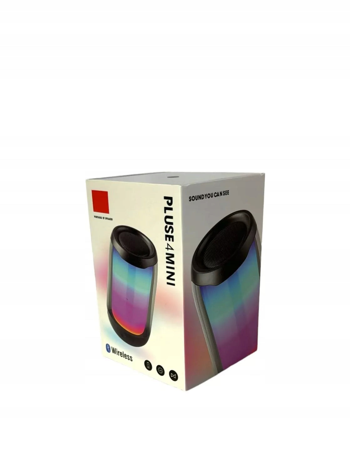 Mini Speaker with Colorful LED Light Wireless FM Radio Packaging status original