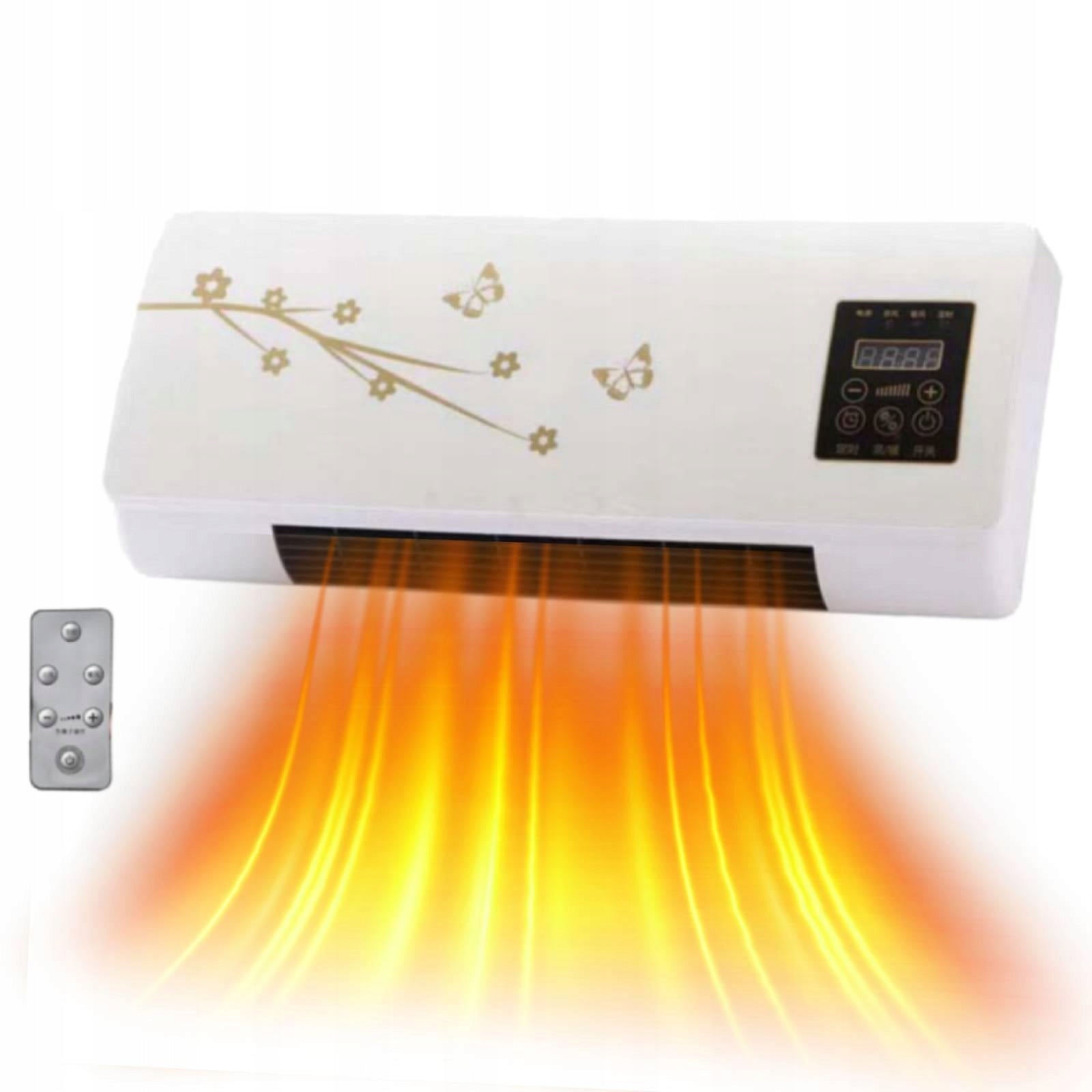 Mini Split Air Conditioner Heater with Heat Pump Wall Mounted Gold Flower