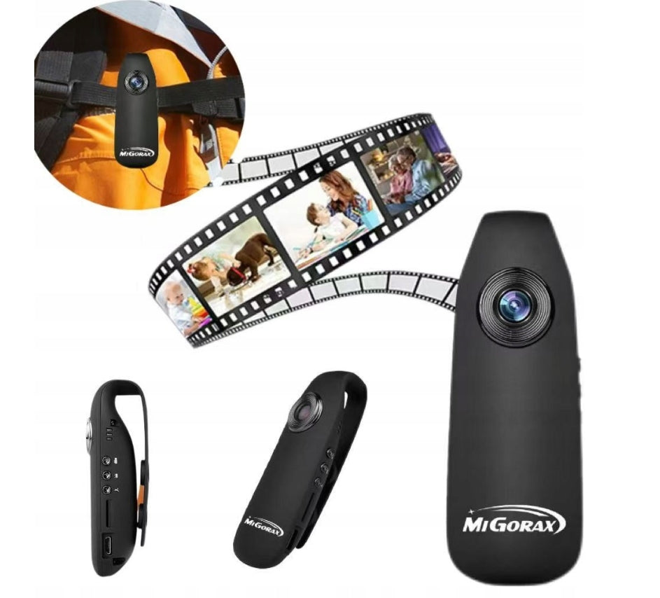 Mini Sports Camera with Clip Full HD Recorder for Sports and Travel