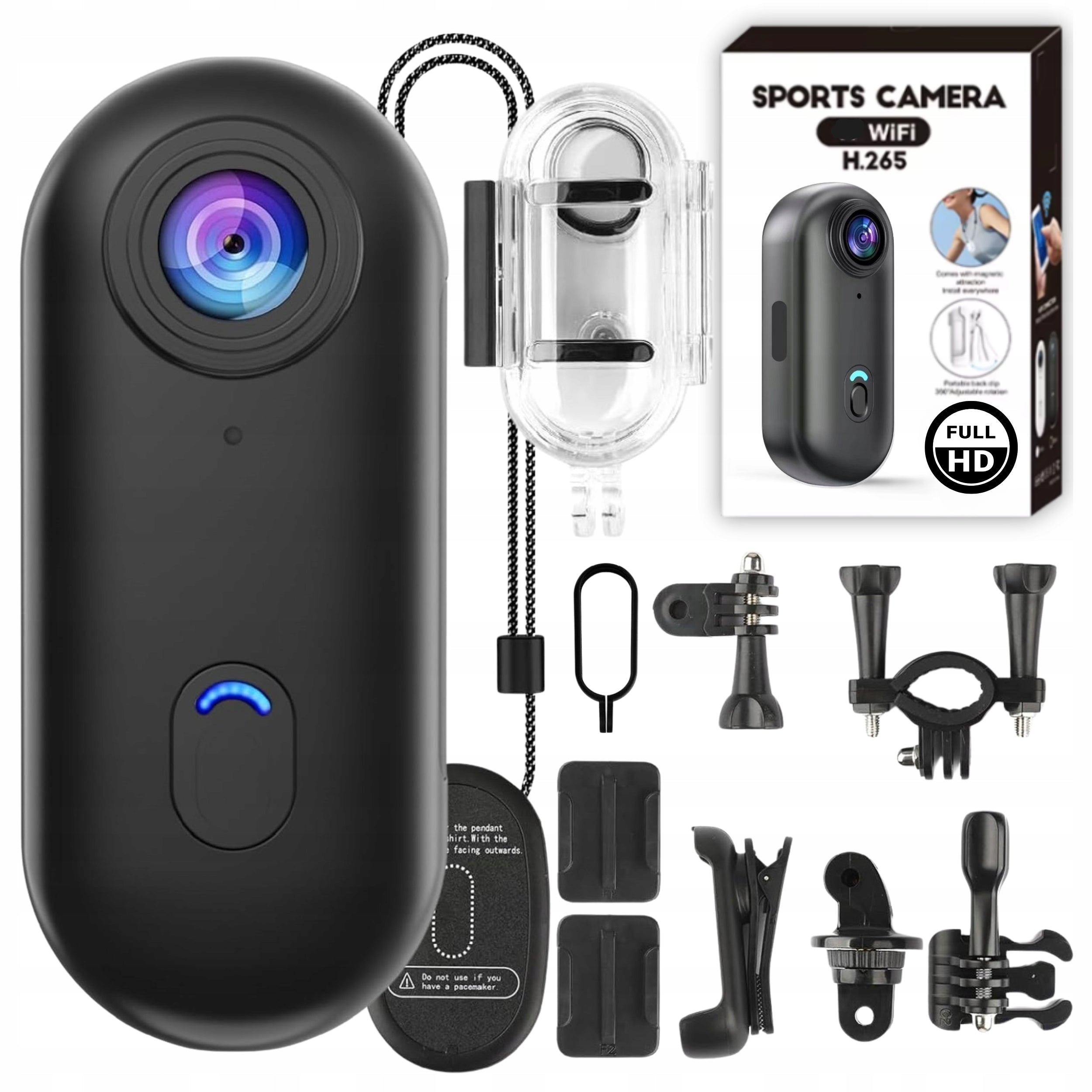 Mini Sports Camera with WiFi Full 1080P Angle 140°Portable Waterproof KIT Brand LynkCust
