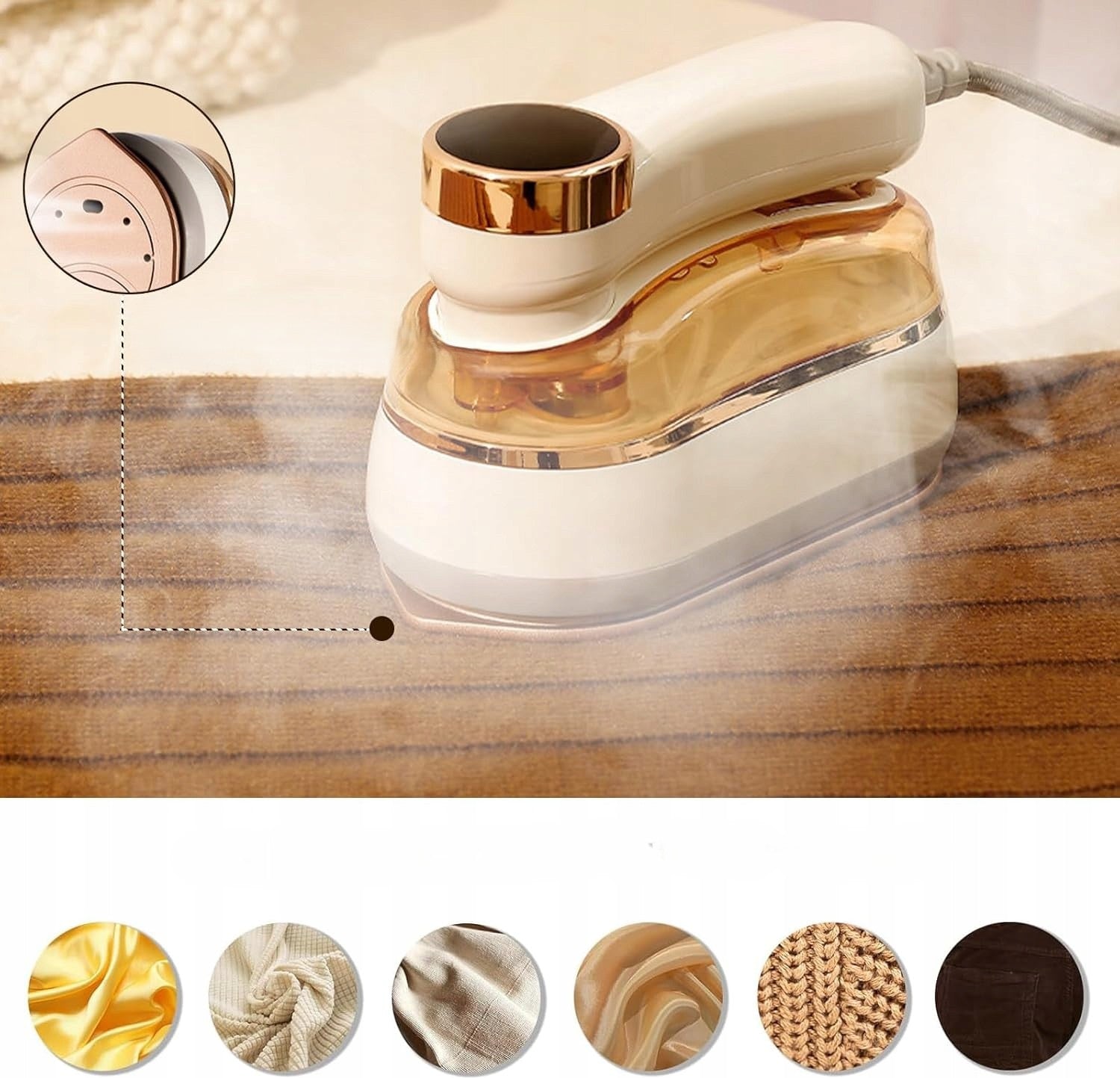 Mini Steam Iron 1000W Tourist Green, Steam + Dry Manufacturer code 240723YQ02