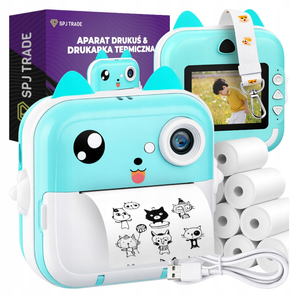 Mini Thermal Printer Print – Instant Camera for Children +13 Rolls