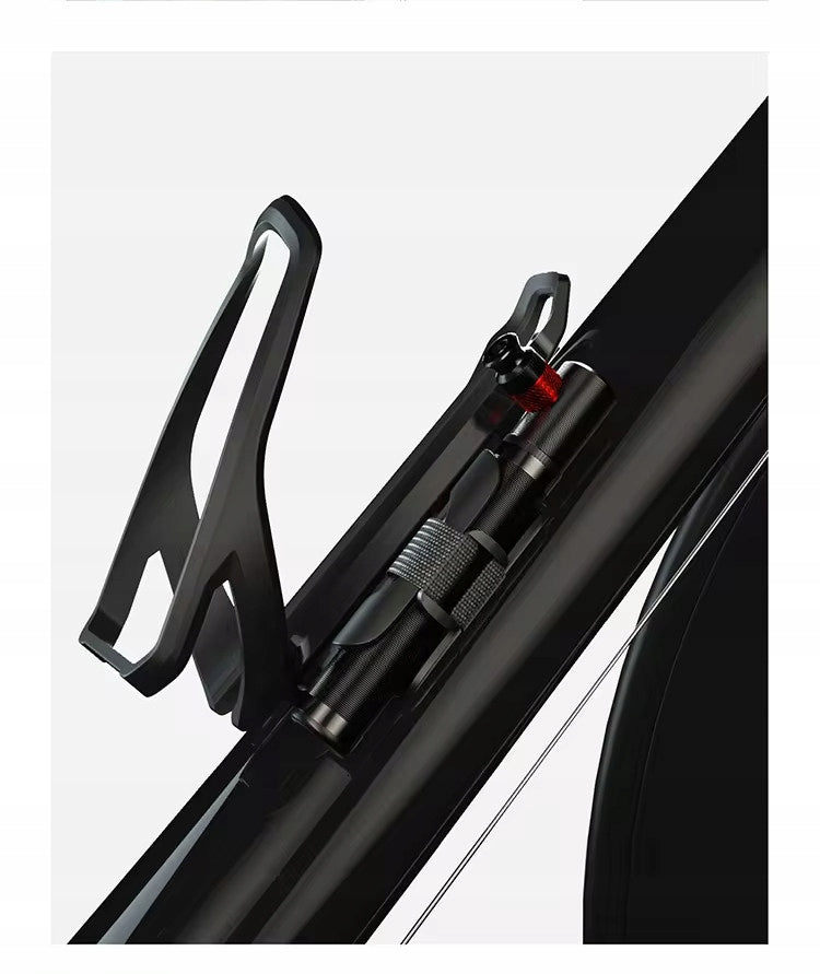 Mini Tire Pump Shrader Presta Water Bottle Mount Aluminum Black Manufacturer code JGPB012