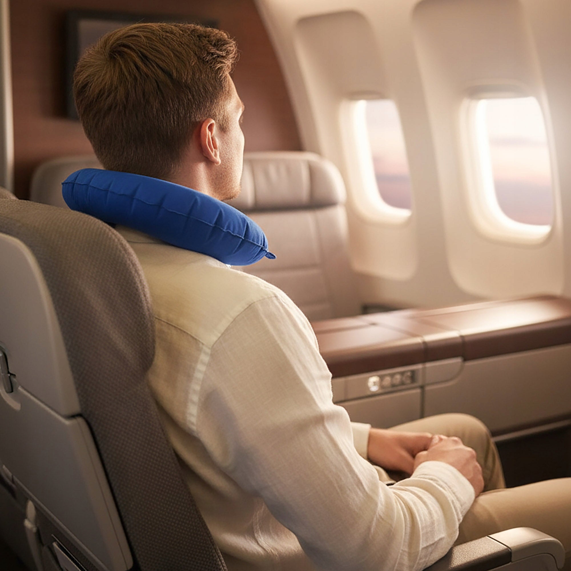 Mini Travel Pillow Tourist Inflatable Neck Croissant for Car Sleeping Packaging status original