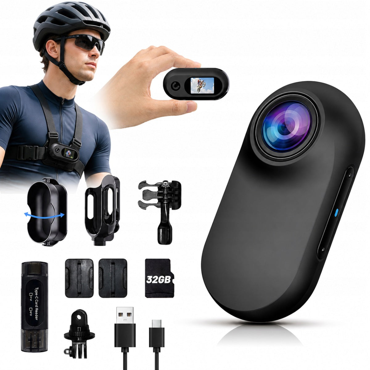 Mini UHD Sports Camera Portable Kit