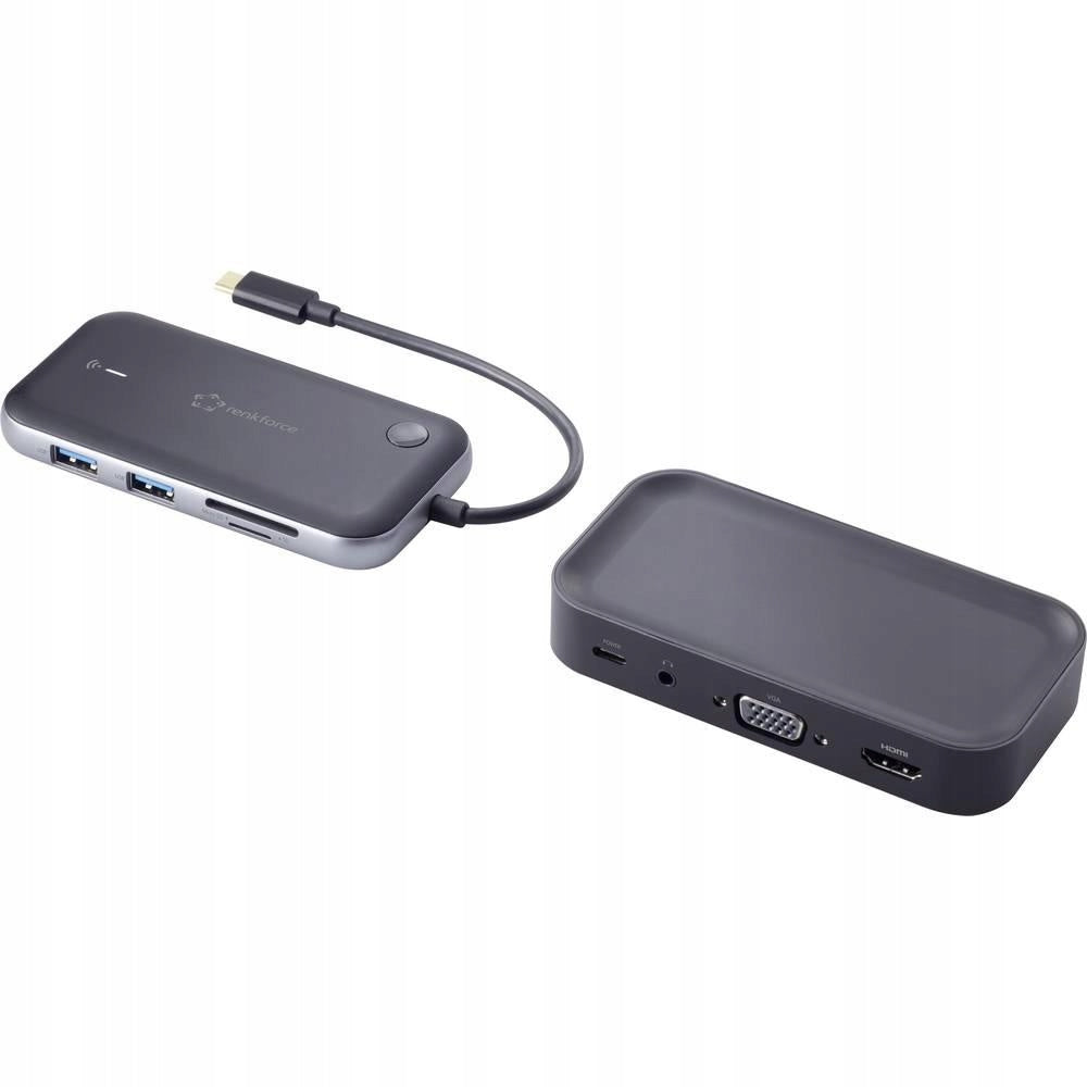Mini USB-C Docking Station Renkforce RF-HUB-810 Manufacturer code RF-4499450