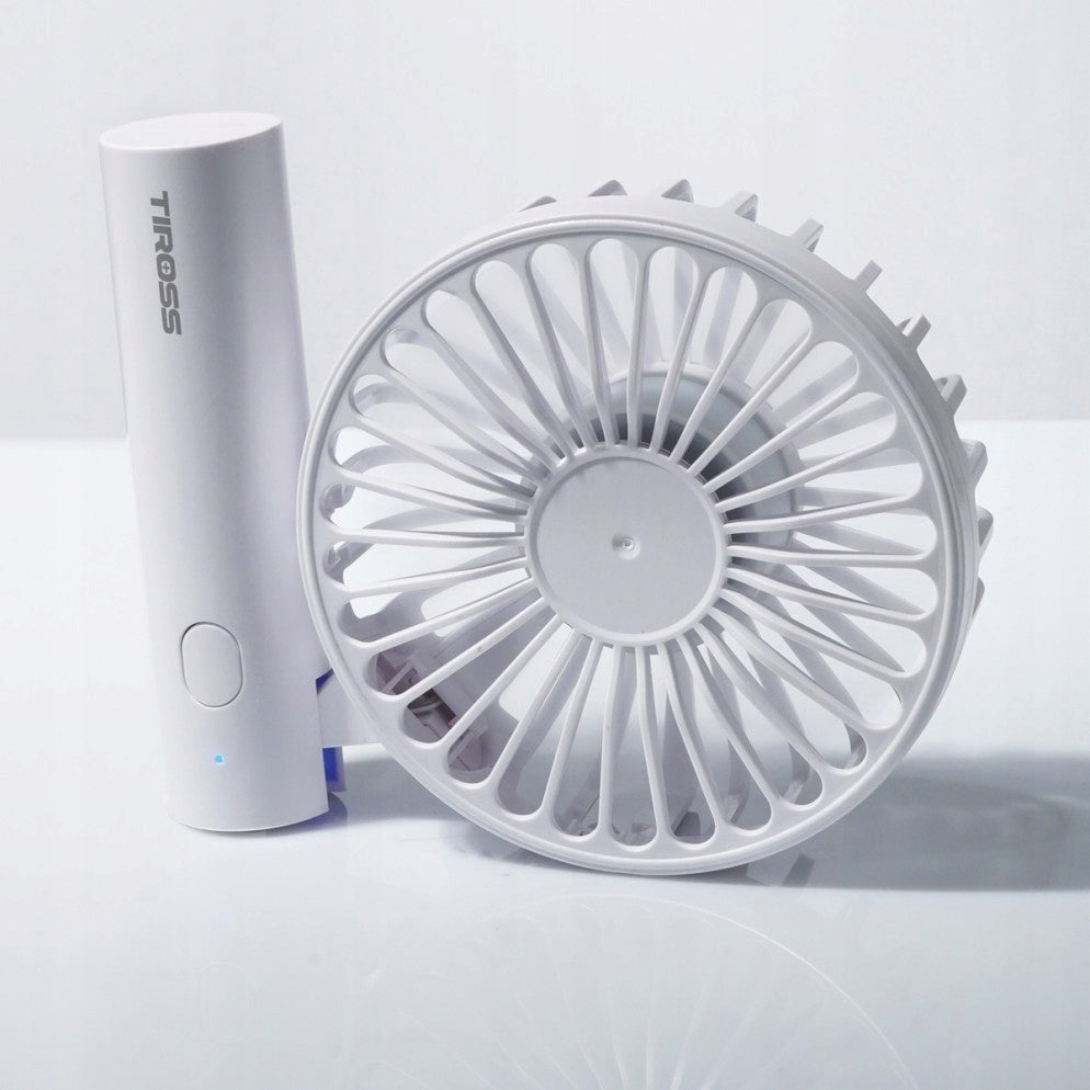 Mini WINDMILL HANDHELD FAN FOLDABLE QUIET DESK WIRELESS USB-C Dominant color white