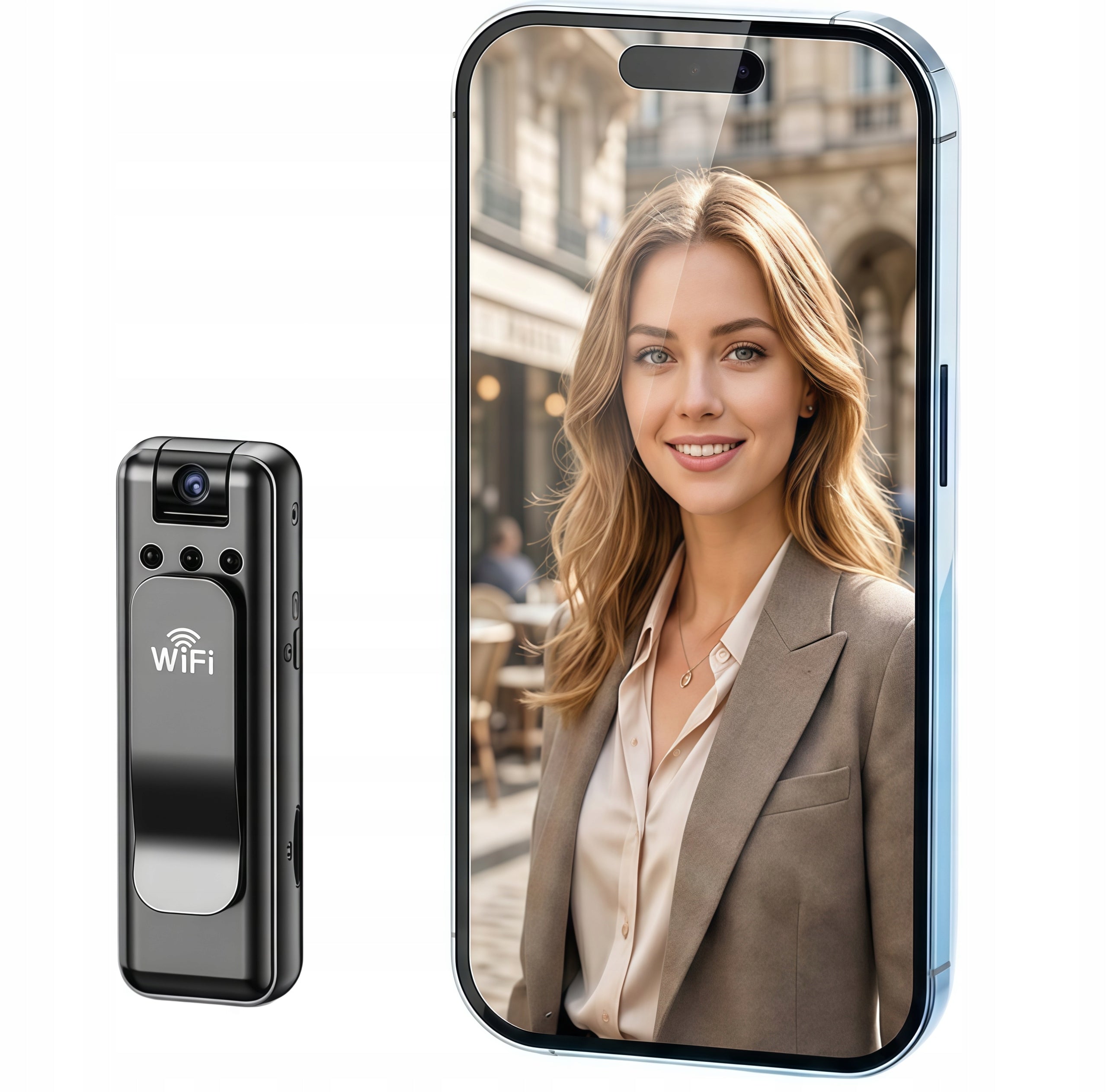 Mini WiFi 1080P Camera Worn On Body Camera Strap With Magnetic Remote Control