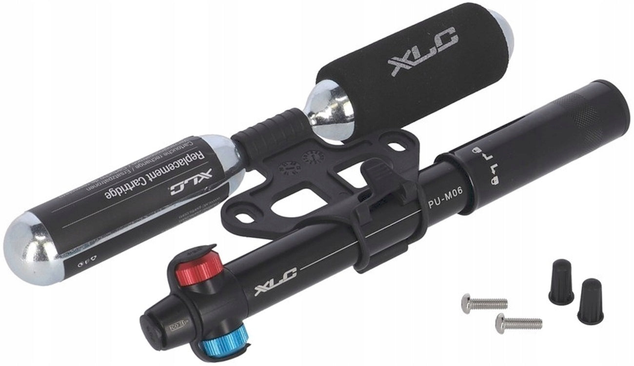 Mini cartridge pump COMBI XLC PU-M06 + CO2 cartridges + 2 FUNCTIONS