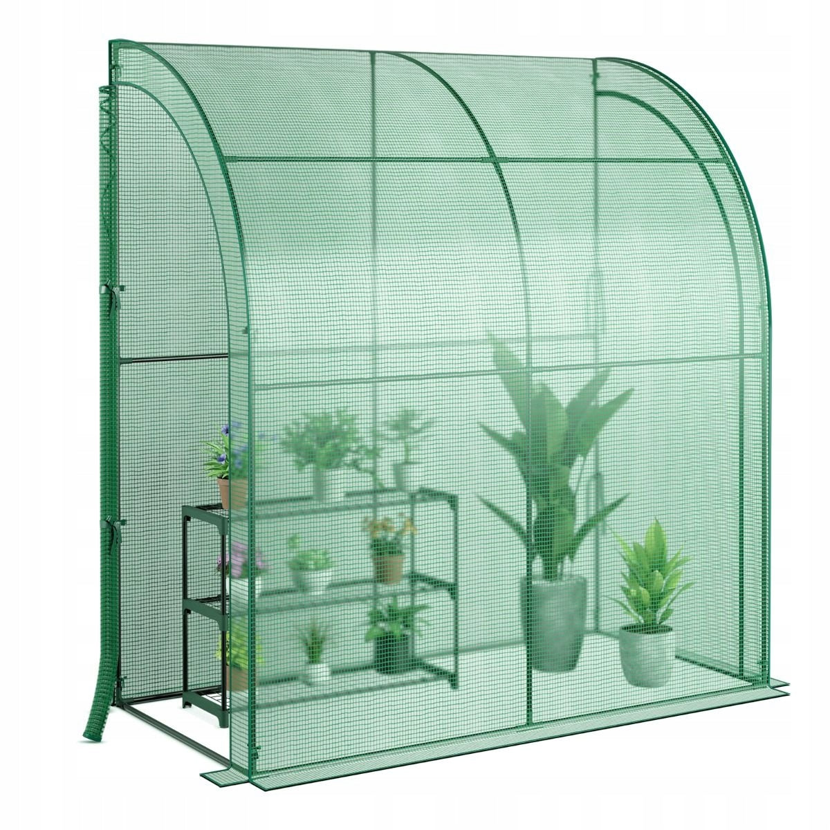 Mini garden greenhouse with flowerbed Greenhouse Manufacturer Costway