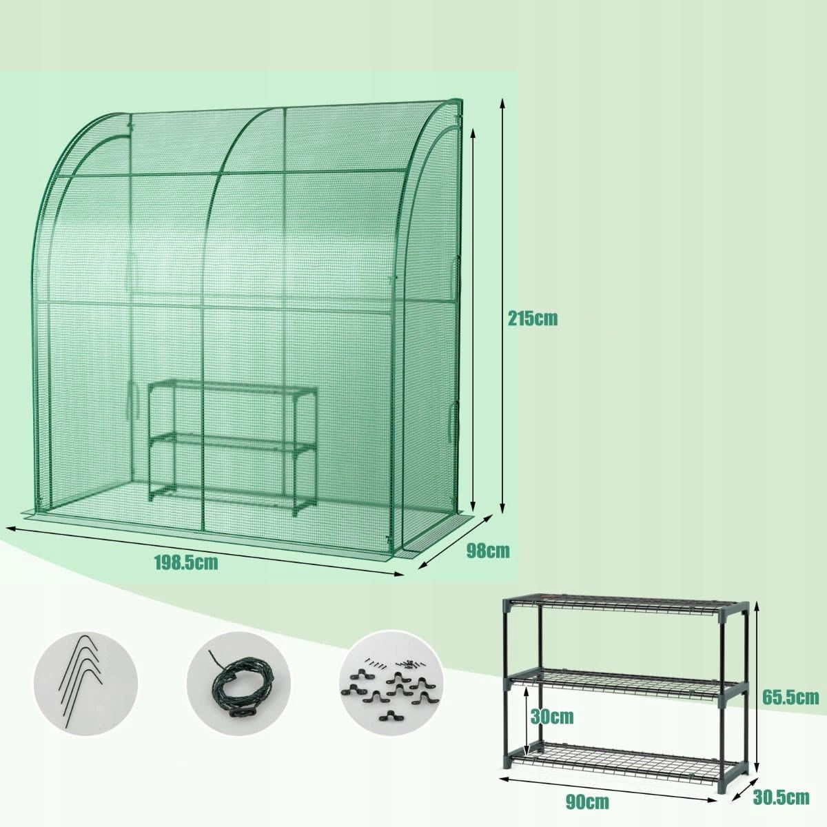 Mini garden greenhouse with flowerbed Greenhouse Packaging status original