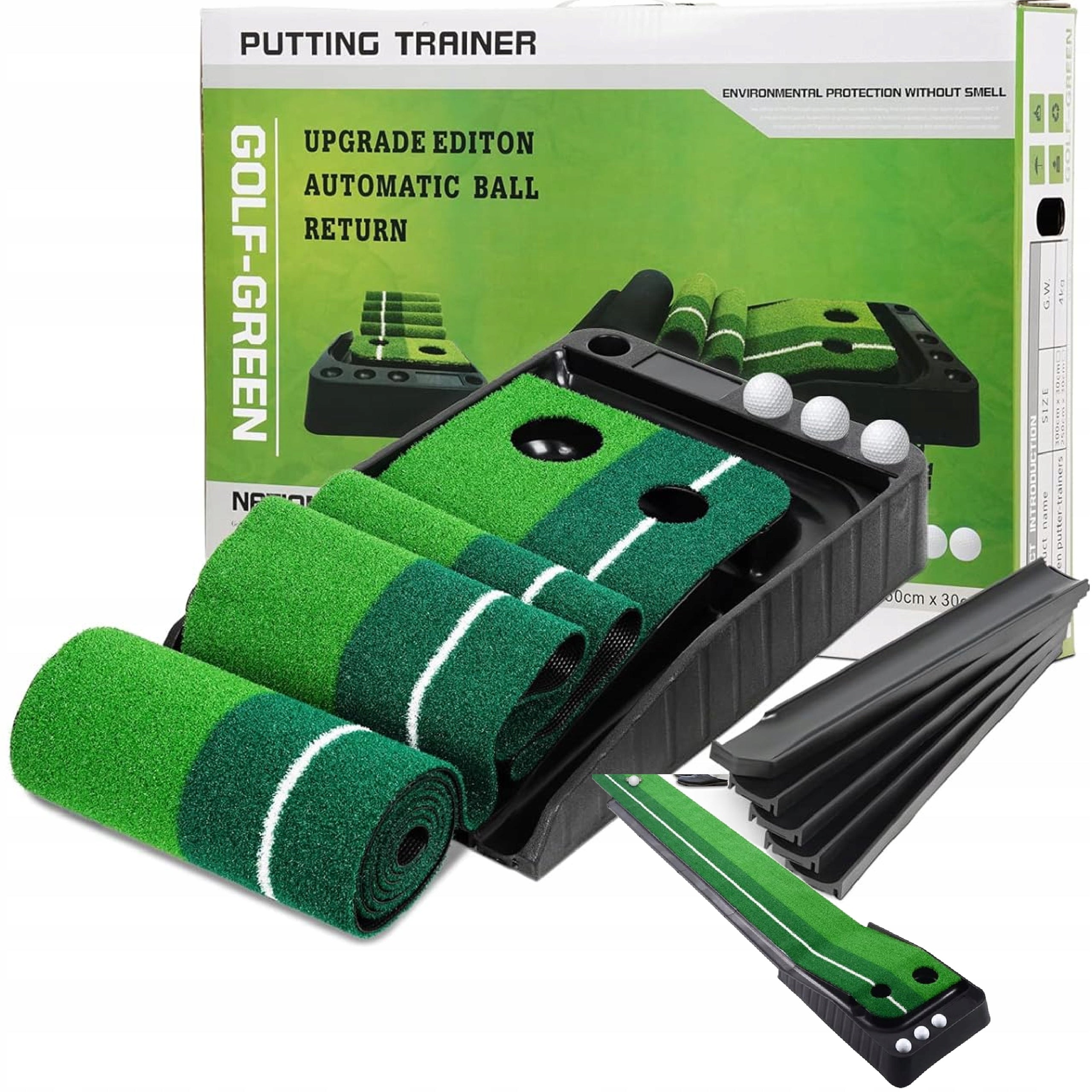 Mini golf game set mini golf green mat 3 balls learning training