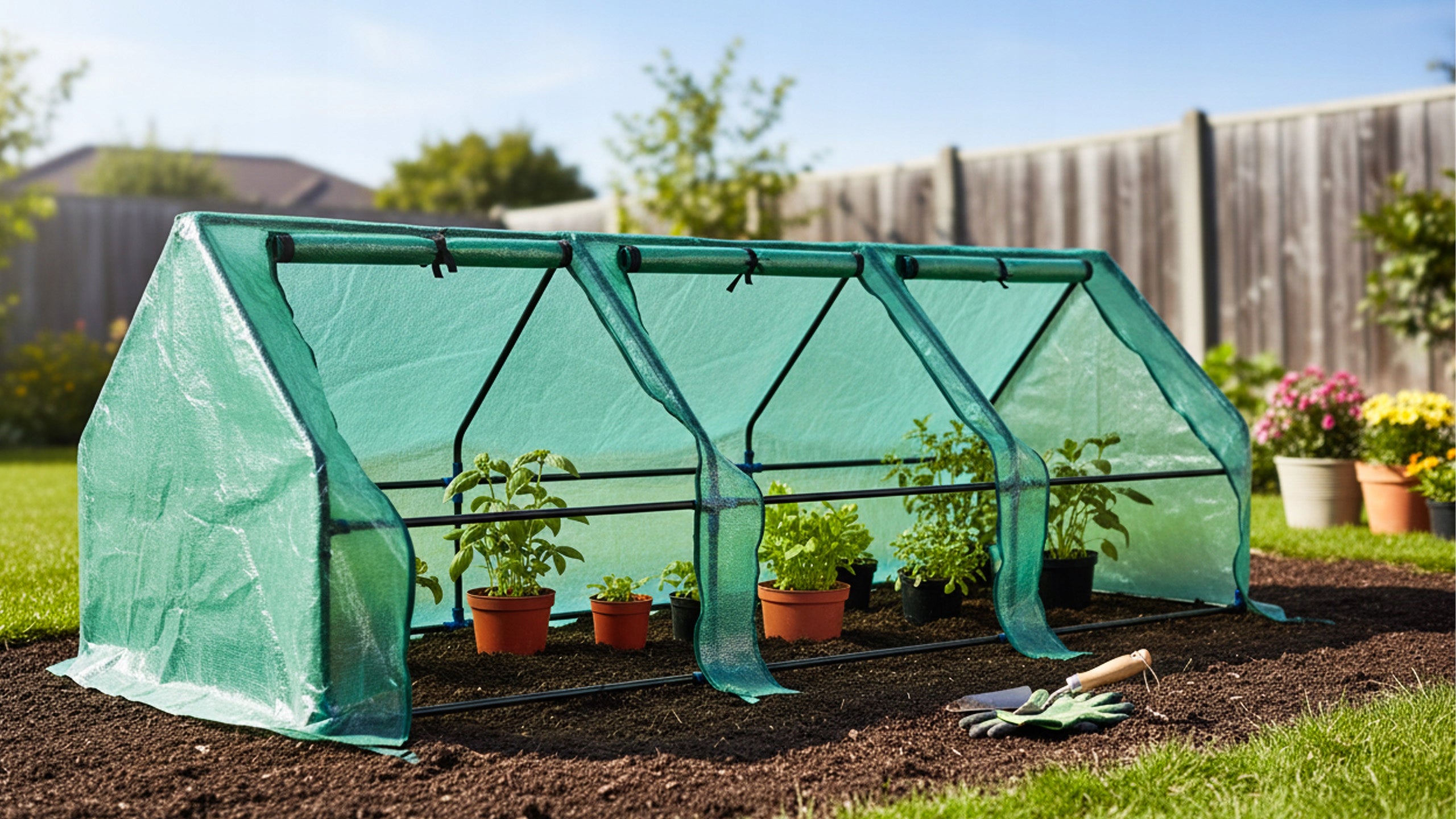 Mini greenhouse garden foil tunnel for growing plants foil 270×90x90 cm Product height 90 cm
