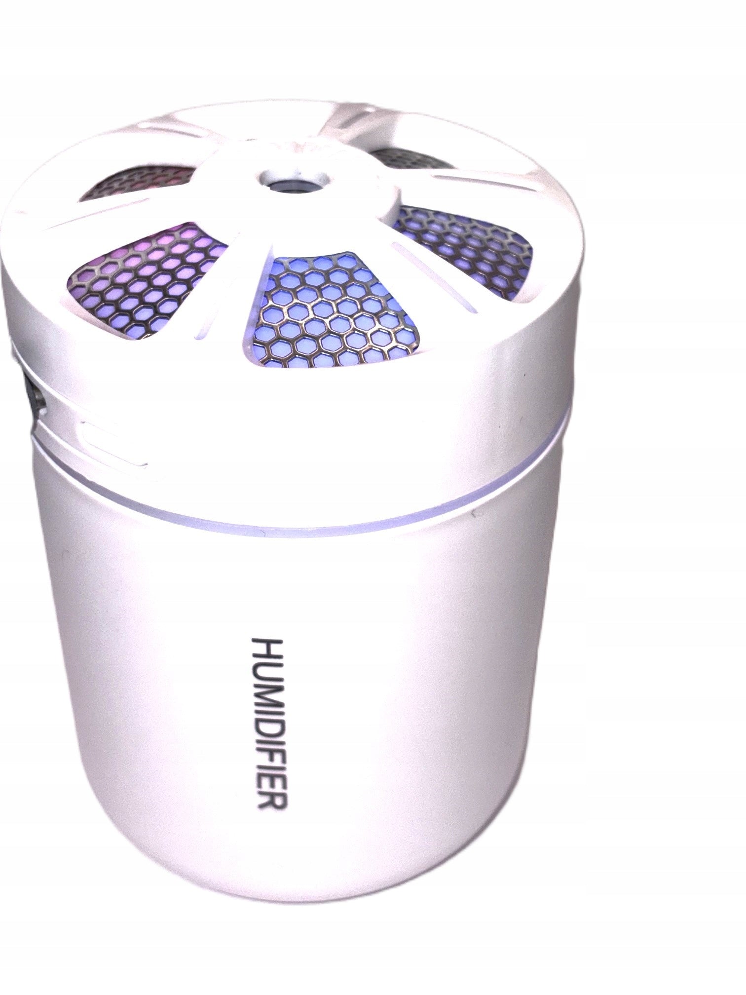 Mini humidifier USB aroma diffuser glows in color 180ml Manufacturer code Mini nawilżacz powietrza USB 180ml Biały