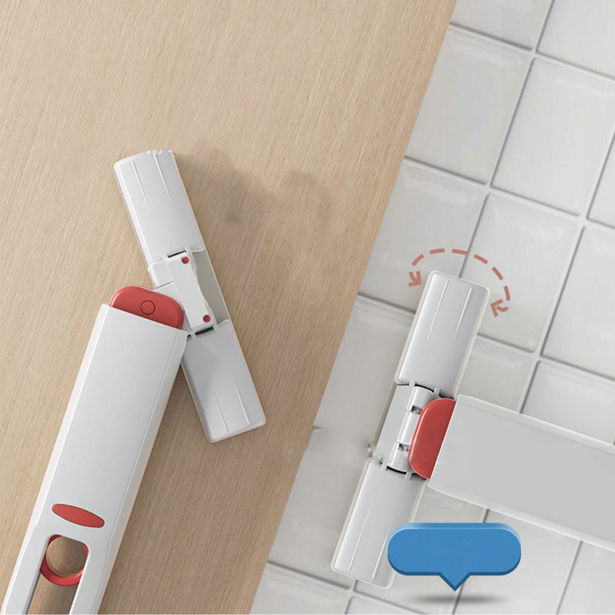 Mini rotary mop for hand washing without squeezing with 2 gows Packaging status original