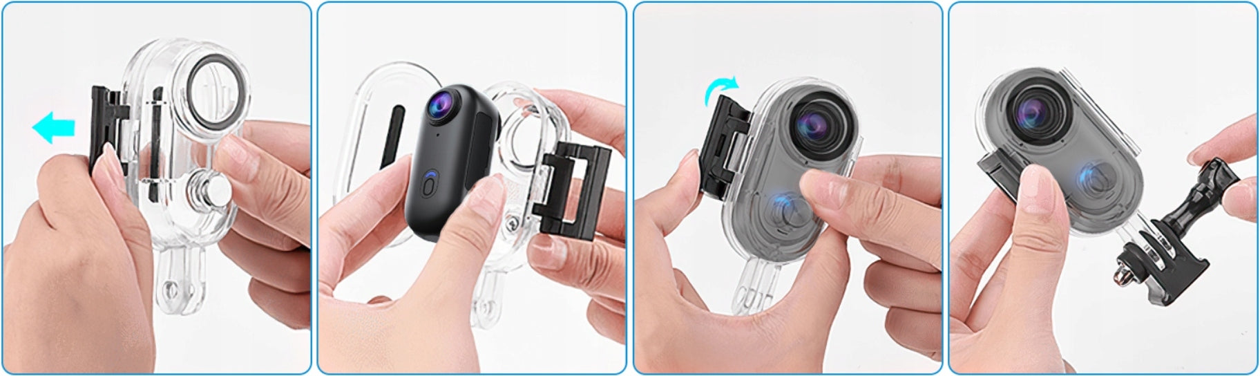 Mini sports camera Full HD 1080P black with Wi-Fi, waterproof, magnetic Brand no brand
