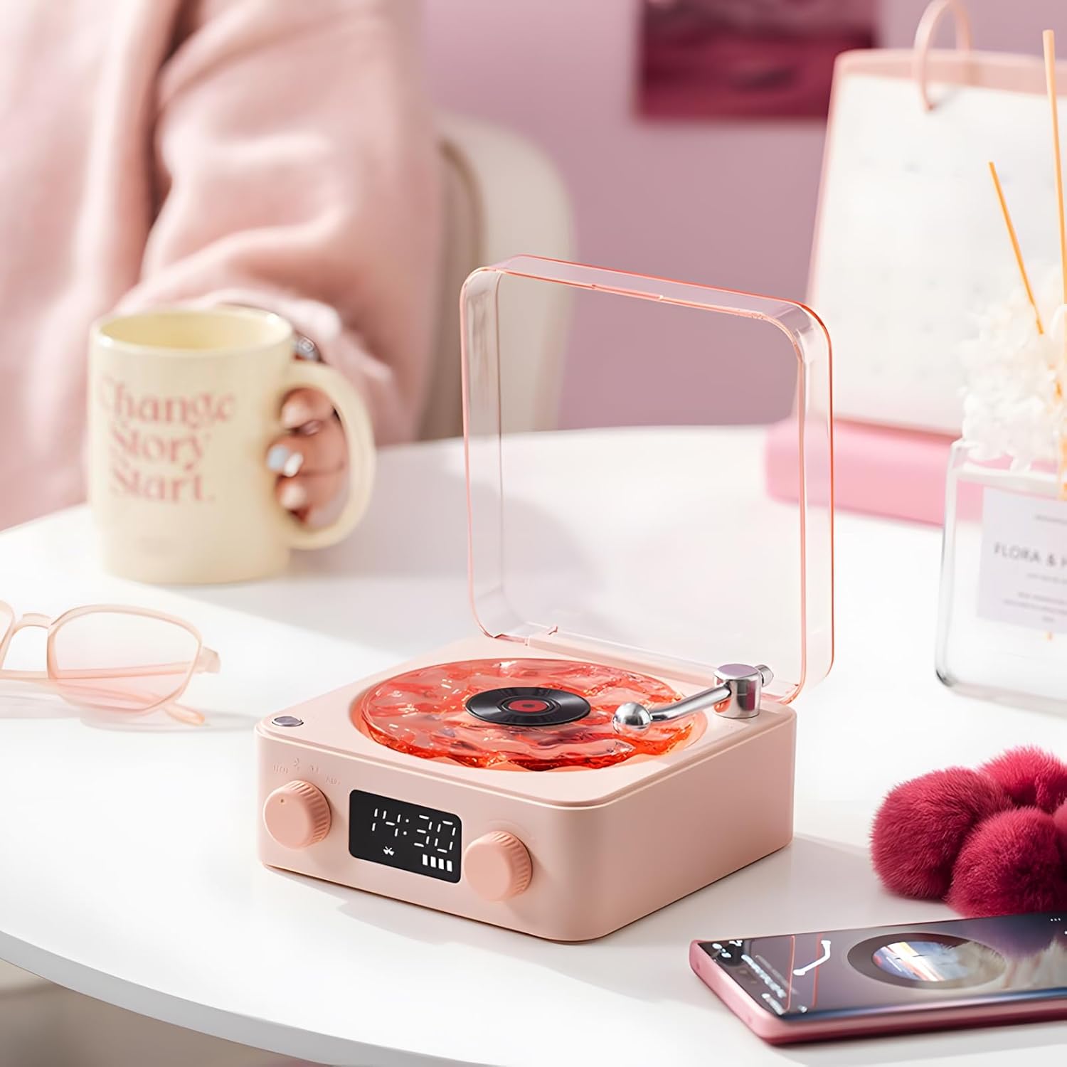 Mini wireless speaker with sleep sound and 3 lighting modes Packaging status original