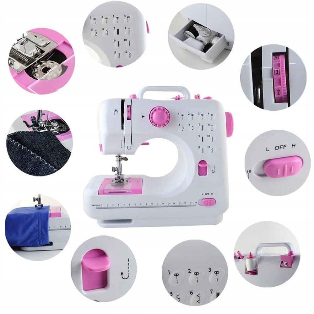 Miniature Sewing Machine with Pedal, Portable for Beginners Customs tariff code 84521019