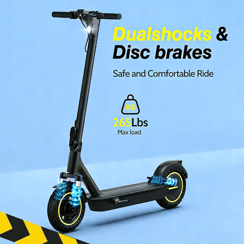 Minicee Adult Folding Electric Scooter - 500W Motor , 19km/h 10-Inch Tires Color black