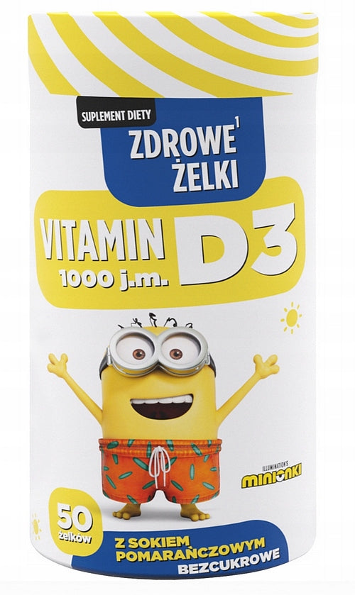 Minions Vitamin D3 for Children Jelly 1000 50 pcs Orange Flavour Brand no brand