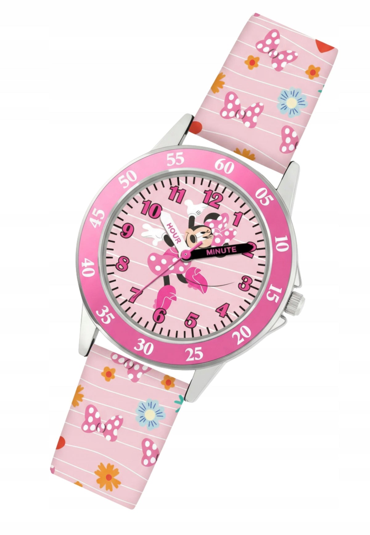 Minnie Time Teacher Rose Watch, Pink, Metal/Plastic, Universal Blur Brand Disney