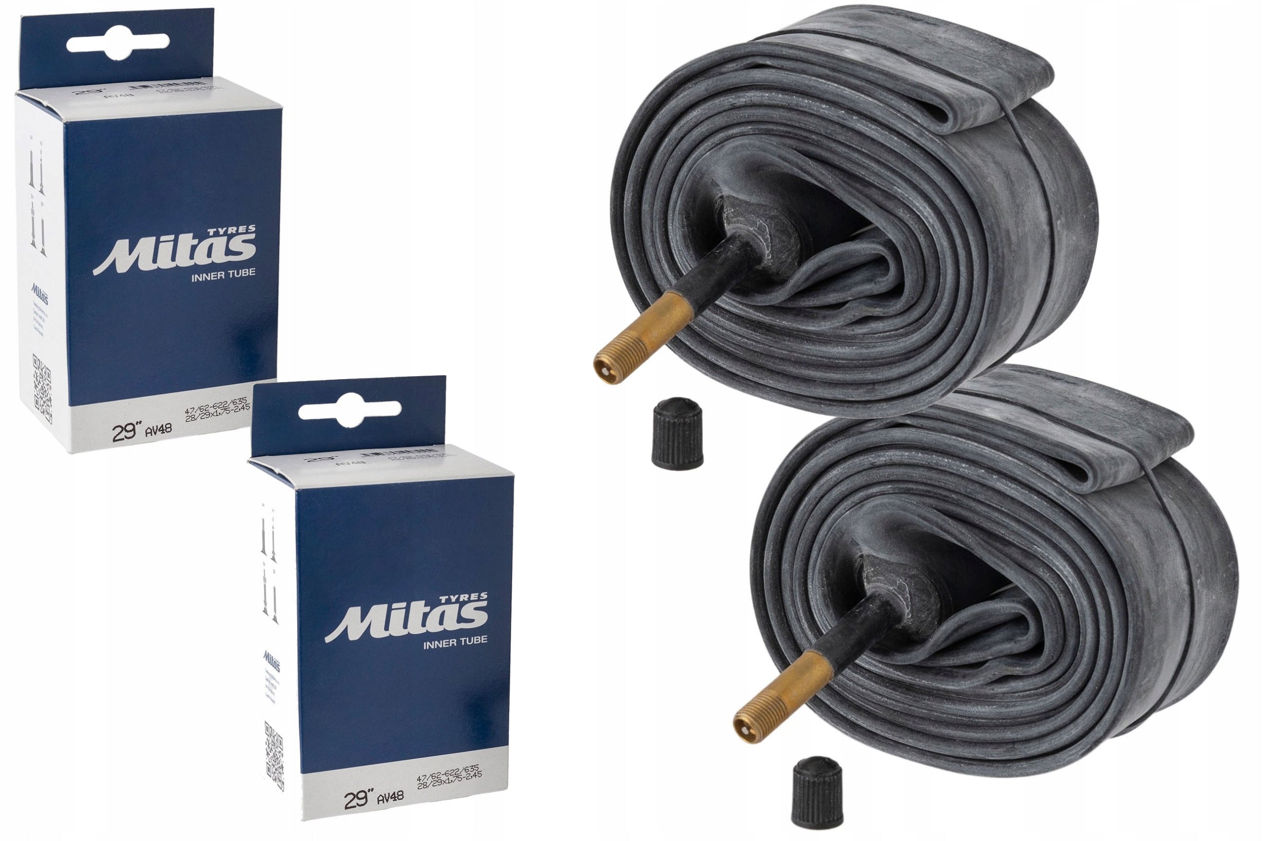 Mitas bicycle inner tube 28/29x1.75-2.45 47/62-622/635 AV48 Valve type car (AV)