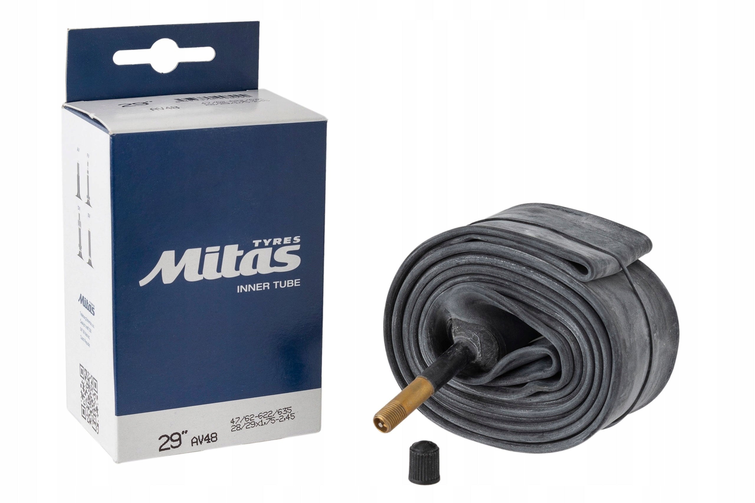Mitas bicycle inner tube 28/29x1.75-2.45 47/62-622/635 AV48 Wheel size (") 28 29