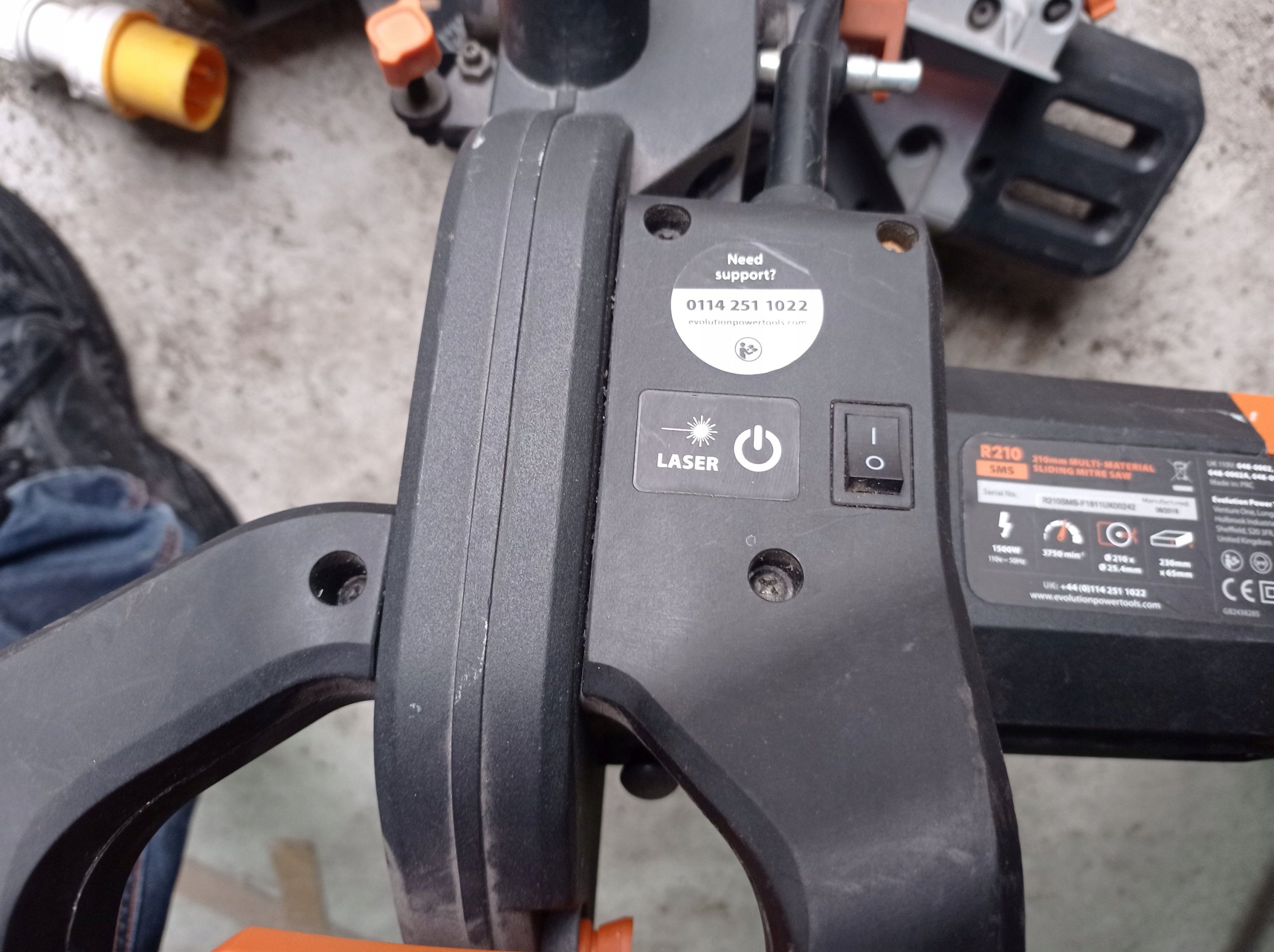 Miter saw Evolution R210SMS+ 1500W 210mm with multi-purpose disc TCT Brand Evolution