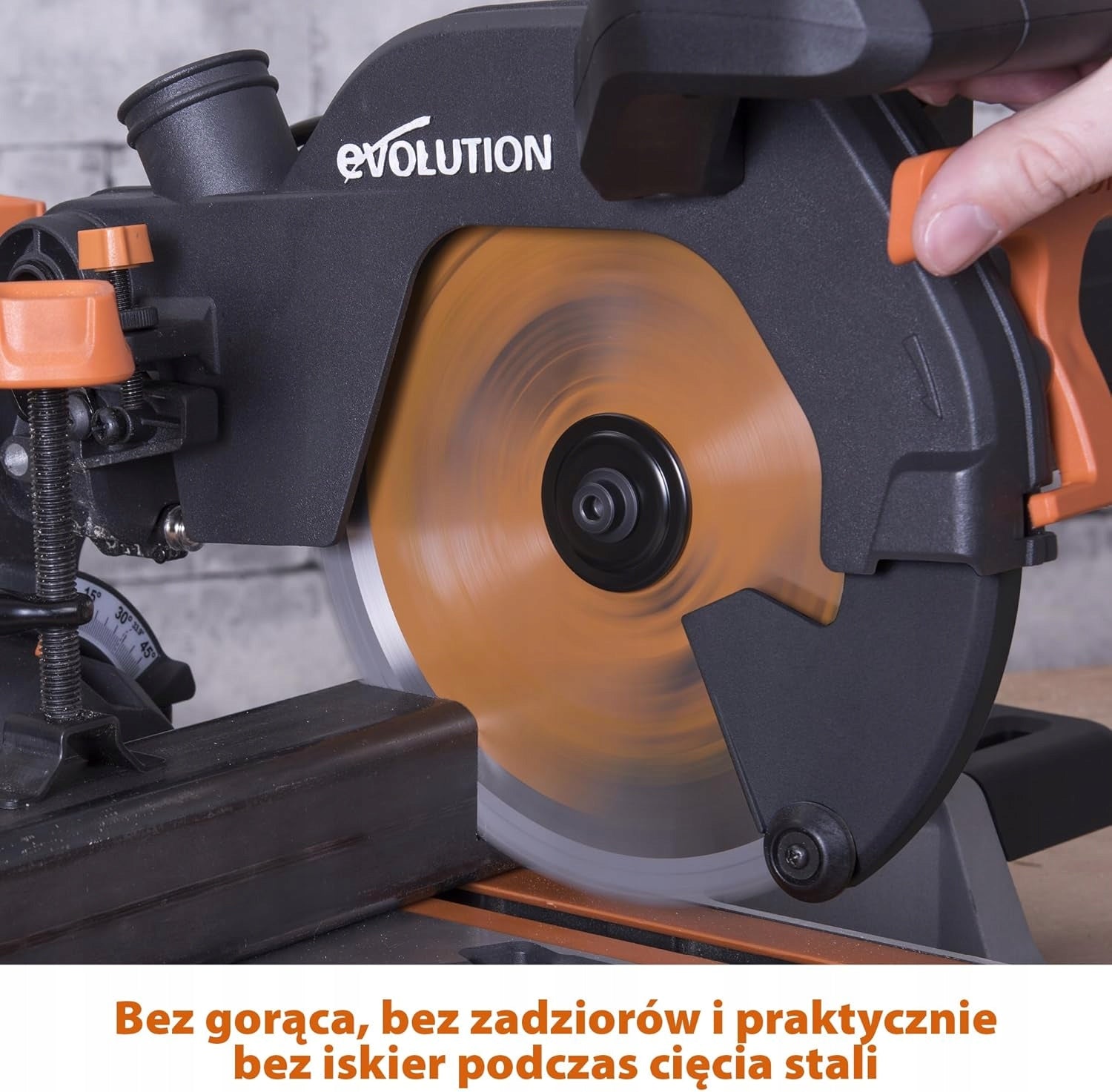 Miter saw Evolution R255SMS-DB+ 255 mm with multi-material TCT disc Manufacturer code 053-0003B