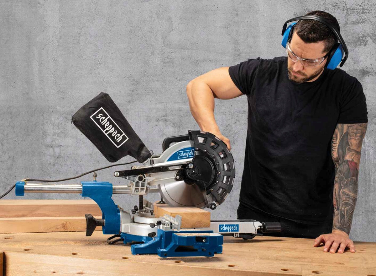 Miter saw Scheppach SOFT START HM254 2kW 254mm bevel saw kapówka Brand Scheppach
